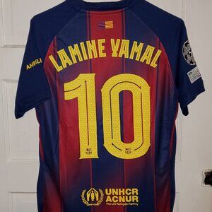 Lamine Yamal #10 2025/2026 Barcelona Jersey Mens Size Small